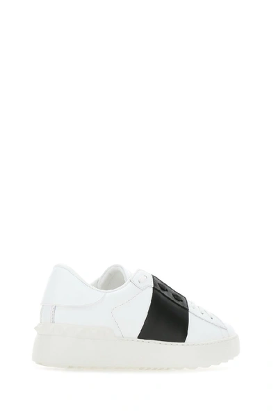 Shop Valentino Garavani Rockstud Open Sneakers In White