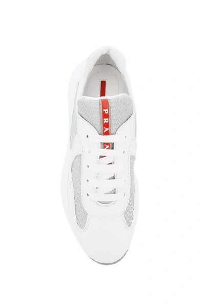 Shop Prada Chunky Sole Lace Up Sneakers In White
