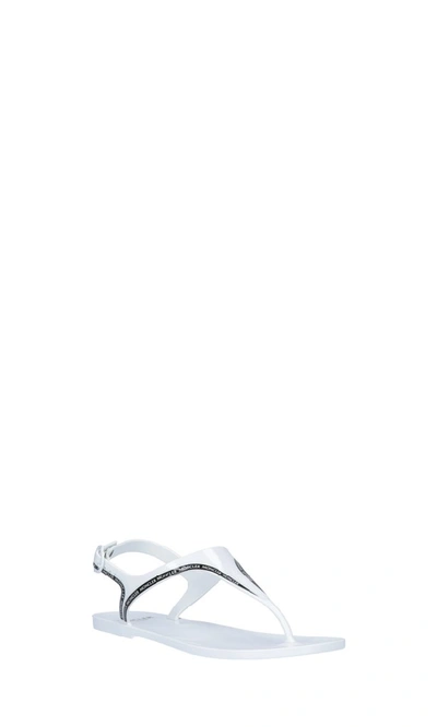 Shop Moncler Thong Sandals In White