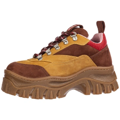 Shop Msgm Tractor Platform Sneakers In Brown