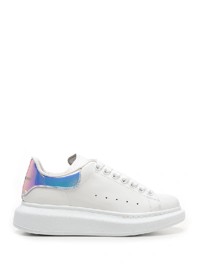 Shop Alexander Mcqueen Hologram Panelled Oversized Sneakers In White