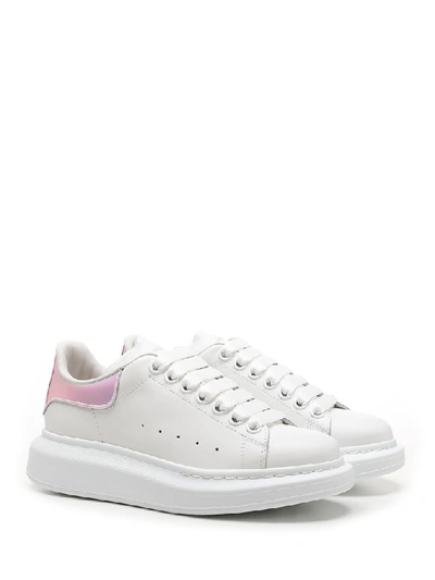 Shop Alexander Mcqueen Hologram Panelled Oversized Sneakers In White