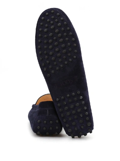 Shop Tod's Gommino Driving Loafers In Navy