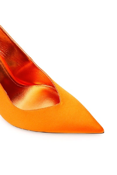 Shop Attico Slingback Pointed Toe Pumps In Orange