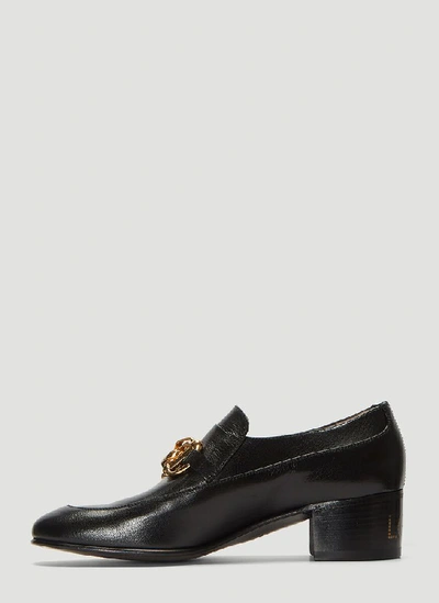 Shop Gucci Horsebit Detail Loafers In Black