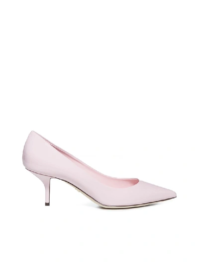 Shop Dolce & Gabbana Pointed Toe Patent Pumps In Pink