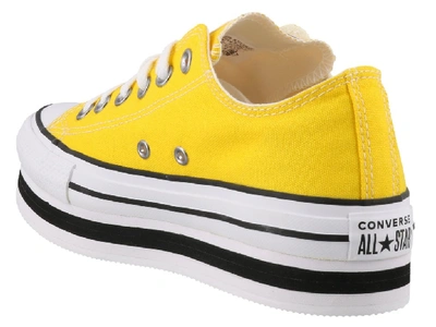 Shop Converse Platform Chuck Taylor All Star Sneakers In Yellow