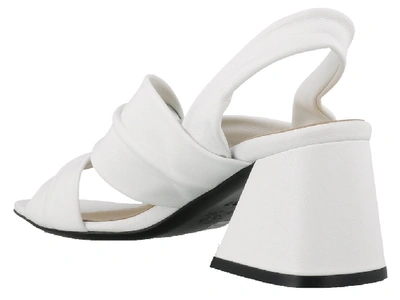 Shop Strategia Knotted Sandals In White