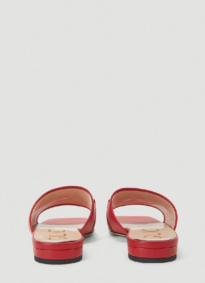 Shop Gucci Horsebit Slides In Red