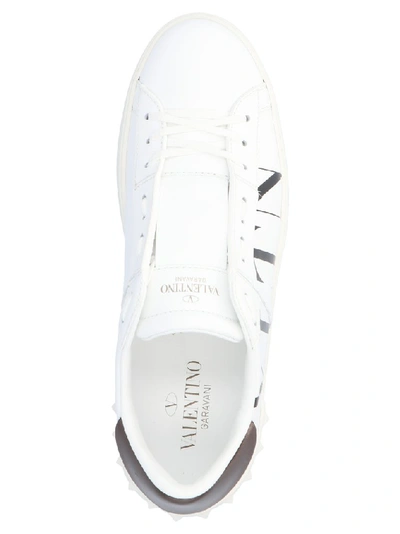 Shop Valentino Garavani Rockstud Vltn Open Sneakers In White