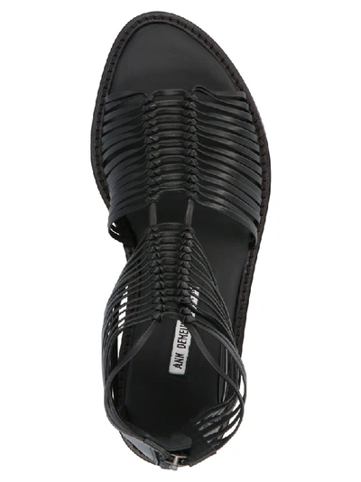 Shop Ann Demeulemeester Strapped Sandals In Black