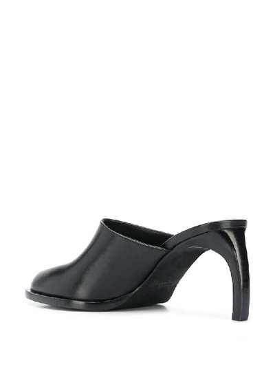 Shop Ann Demeulemeester Curved Heel Mules In Black