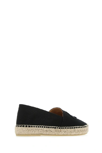 Shop Prada Logo Embroidered Espadrilles In Black