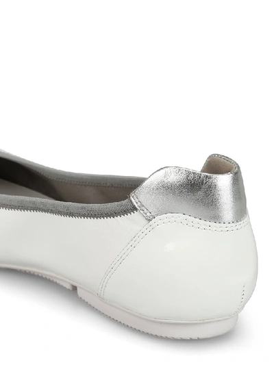 Shop Hogan H144 Ballet Flats In White