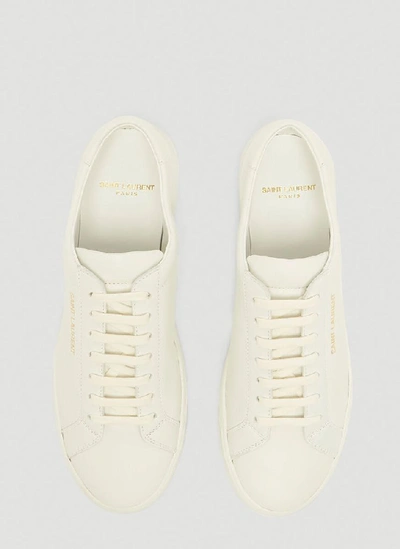 SAINT LAURENT SAINT LAURENT ANDY LOGO LOW TOP SNEAKERS 