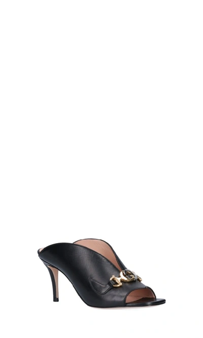 Shop Gucci Zumi Open Toe Mules In Black