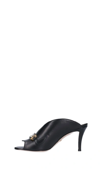 Shop Gucci Zumi Open Toe Mules In Black