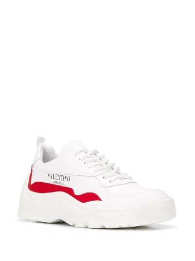 Shop Valentino Garavani Gumboy Low Top Sneakers In White