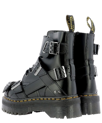 Shop Dr. Martens Jadon Strap Military Boots In Black