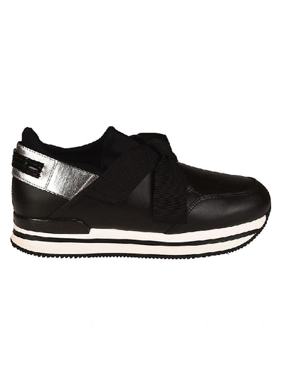 Shop Hogan H222 Slip On Sneakers In Black