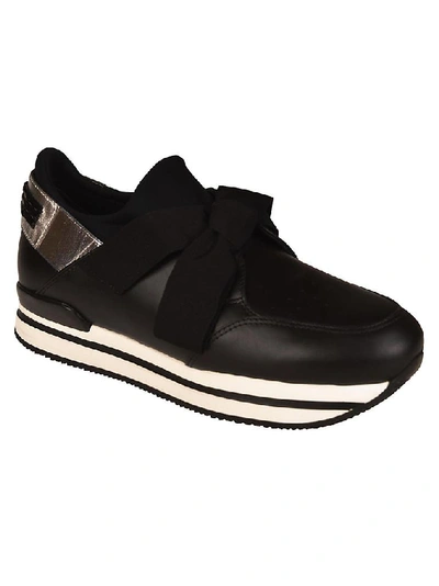 Shop Hogan H222 Slip On Sneakers In Black