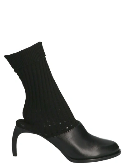 Shop Ann Demeulemeester Crew Sock Mules In Black