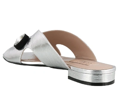 Shop Coliac Crystal Embellished Sandals In Silver
