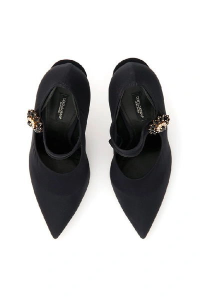 Shop Dolce & Gabbana Embellished Strap Pumps In Black