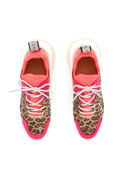 Shop Stella Mccartney Leopard Print Sneakers In Multi