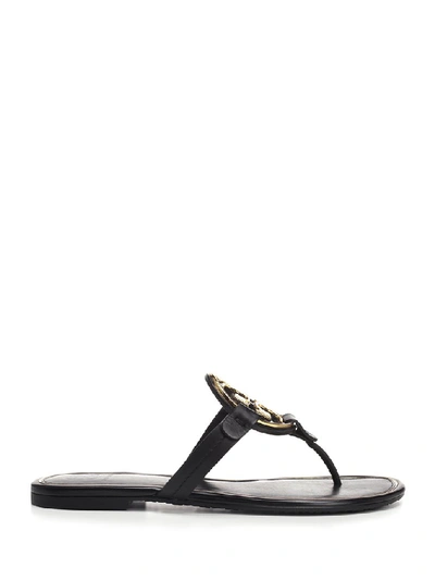 Shop Tory Burch Miller Thong Sandals In Black