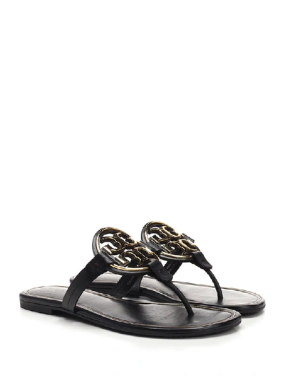 Shop Tory Burch Miller Thong Sandals In Black