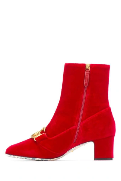 Shop Gucci Victoire Ankle Boots In Red