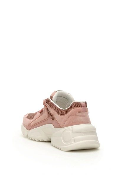 Shop Ferragamo Salvatore  Chunky Sole Sneakers In Pink