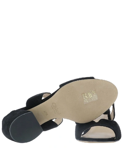 Shop Chloé Strap Sandals In Black