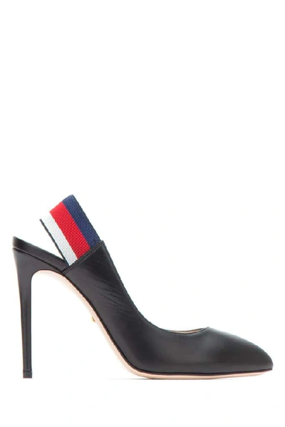 Shop Gucci Sylvie Web Slingback Pumps In Black