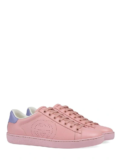 Shop Gucci Interlocking G Ace Sneakers In Pink