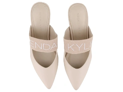 Shop Kendall + Kylie Lacey Mules In Beige