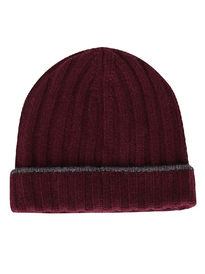 Shop Brunello Cucinelli Knit Beanie In Red