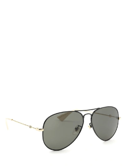 Shop Gucci Eyewear Aviator Sunglasses In Multi