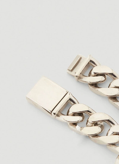 Shop Maison Margiela Logo Chain Bracelet In Silver