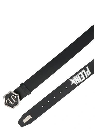 Shop Philipp Plein Logo Buckle Belt In Black