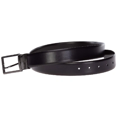 Shop Karl Lagerfeld Reversible Belt In Black
