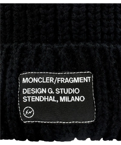 Shop Moncler Genius Moncler X Fragment Hiroshi Fujiwara Knitted Beanie In Black