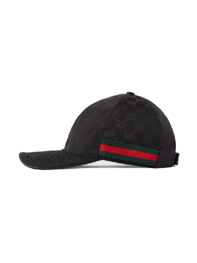 Shop Gucci Original Gg Baseball Cap In Black