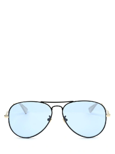 Shop Gucci Eyewear Aviator Sunglasses In Multi