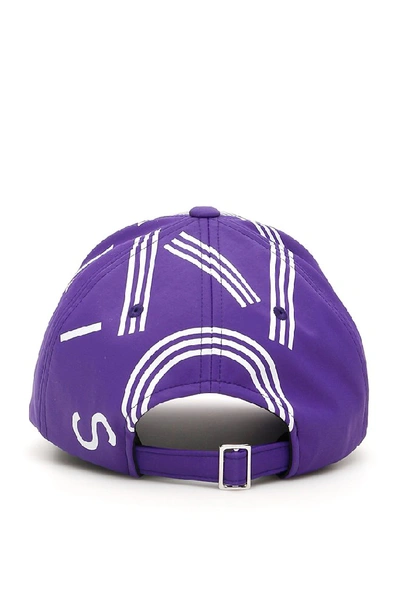Shop Kenzo Logo Baseball Cap In Purple