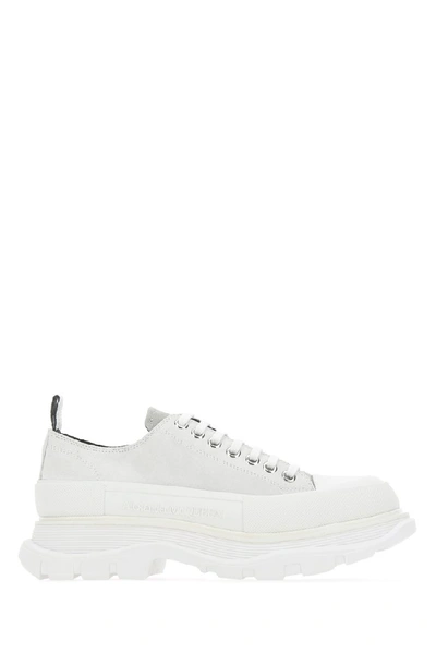 Shop Alexander Mcqueen Logo Tread Sneakers In White