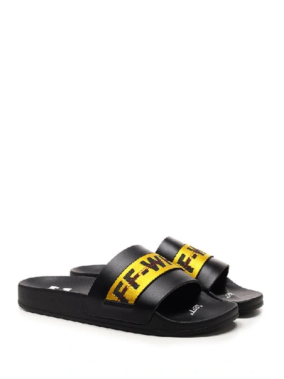 Shop Off-white Industrial Slide Sandals In Black