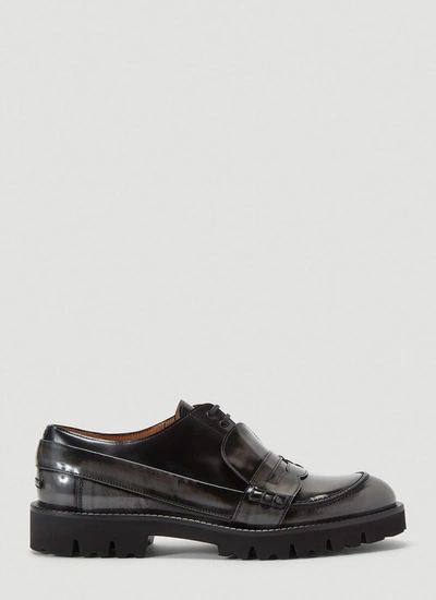 Shop Maison Margiela Fusion Lace Up Oxford Shoes In Black