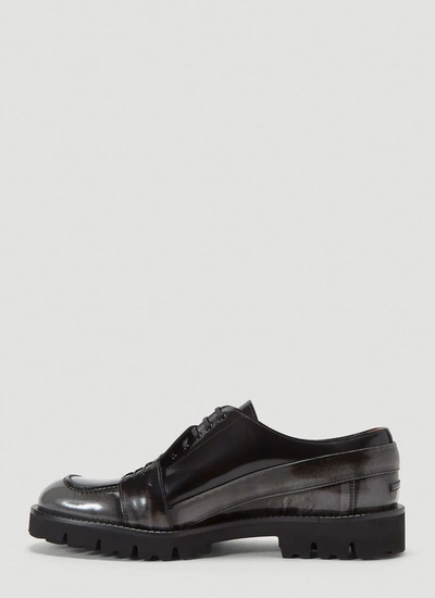 Shop Maison Margiela Fusion Lace Up Oxford Shoes In Black